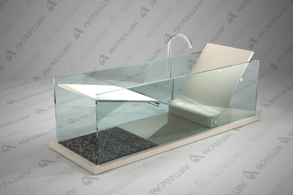 Прозрачная акриловая ванна -Релакс-