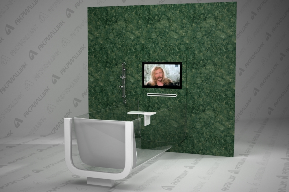 Акриловая ванна со встроенным телевизором -Николетта-